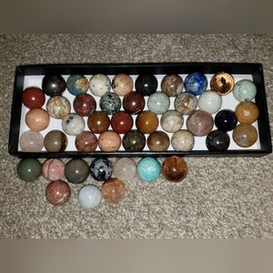 Mini Crystal/gemstone spheres 45 total!!